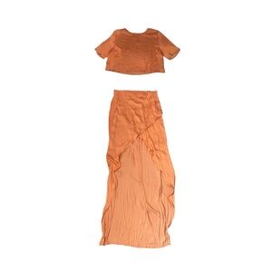 High Low Orange Skirt